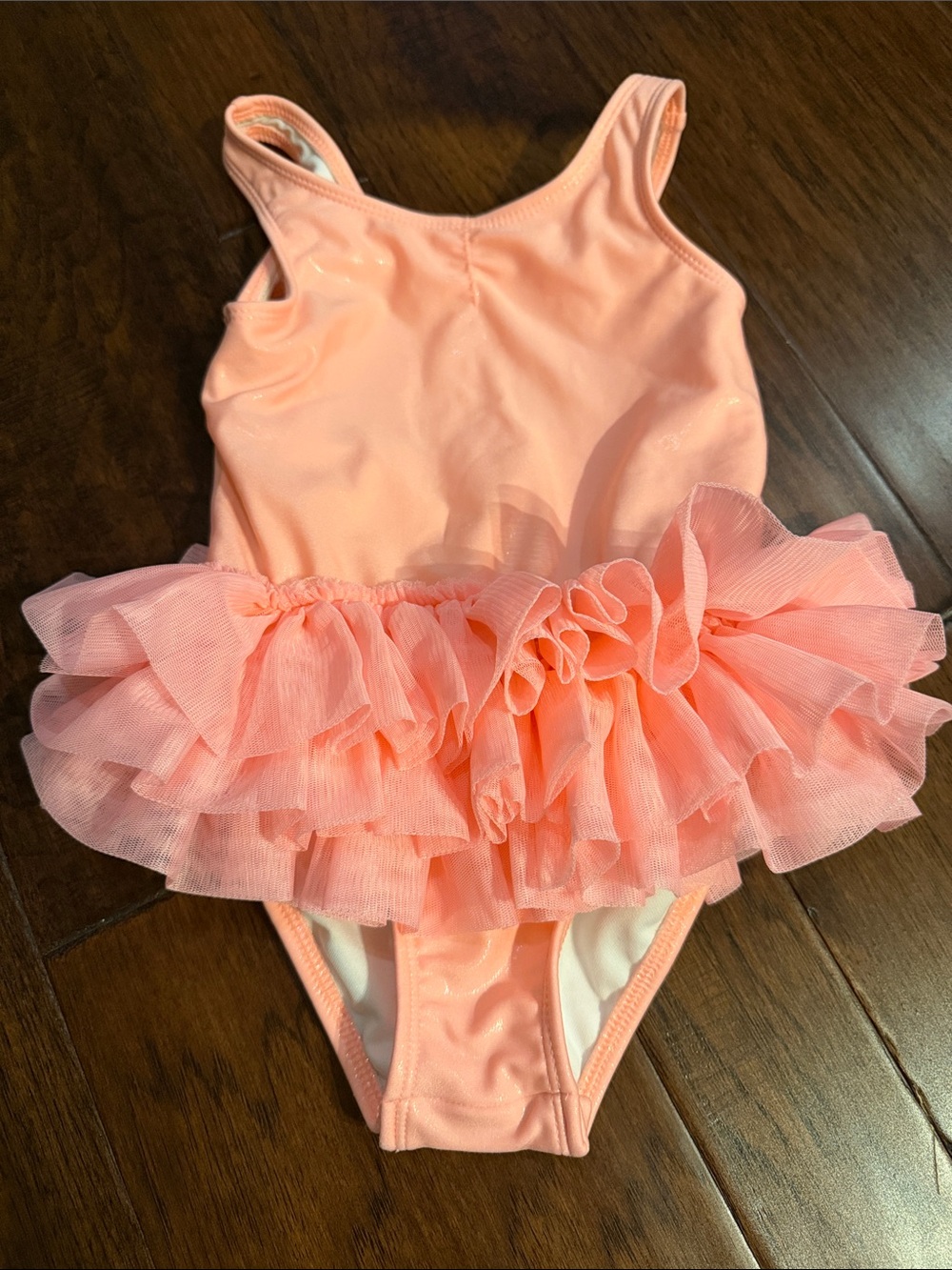 Cat & Jack Peach Layered Tutu One-Piece Swimsuit